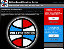 Tablet Screenshot of collegeboundrecruitingservice.com